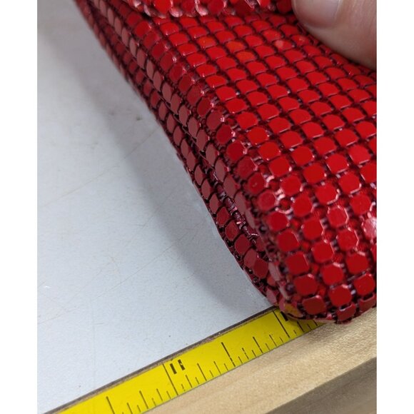 Vintage Red Sequin Metal Mesh Clutch READ - Picture 5 of 6